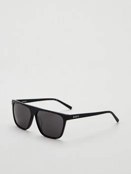 Image of DKNY Navigator Sunglasses - Black, Women