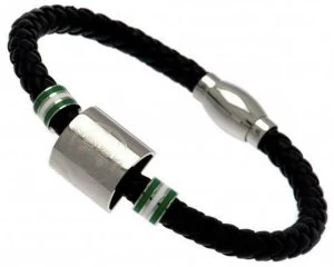 Image of Stainless Steel and Leather Celtic Bracelet