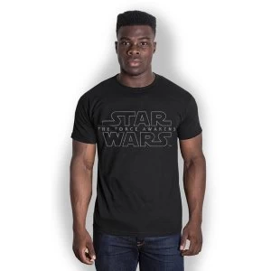Image of Star Wars - Episode VII Force Awakens Logo Unisex X-Large T-Shirt - Black