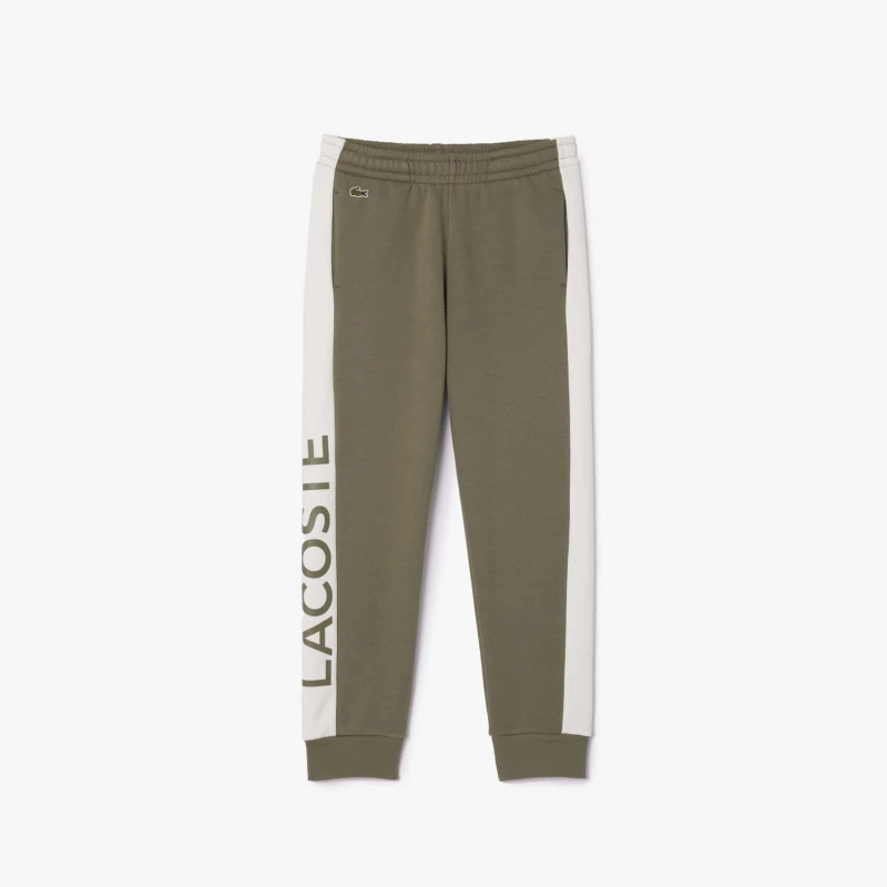 Image of Lacoste Printed Fleece Sweatpants Green male 10