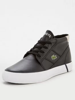 Image of Lacoste Gripshot Chukka Leather Trainers - Black