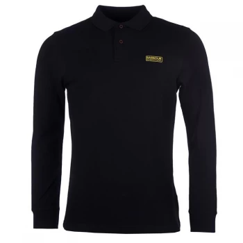 Image of Barbour International Long Sleeve Polo Shirt - Black, Size L, Men