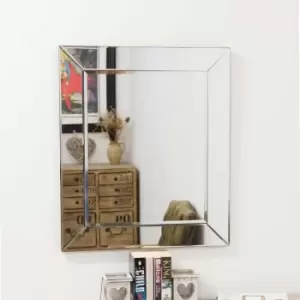 Image of MirrorOutlet Horsley All Glass Wall Mirror 69 X 58 Cm
