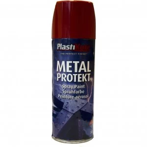 Image of Plastikote Metal Protekt Aerosol Spray Paint Red 400ml