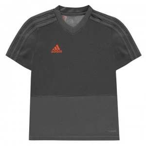 Image of adidas Condivo Training Jersey Top Boys - Grey/Orange