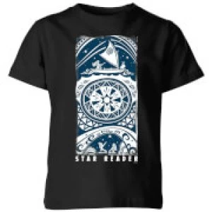 Image of Moana Star Reader Kids T-Shirt - Black - 7-8 Years