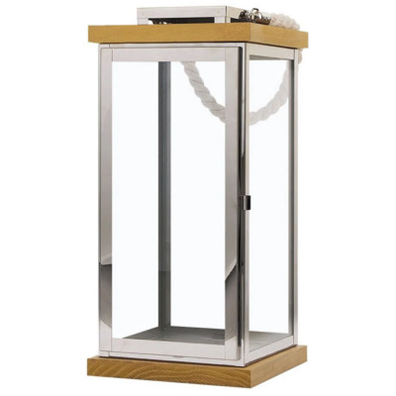 Image of Beliani Lantern Borneo Metal 41cm Silver