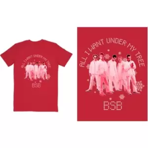 Image of Backstreet Boys - All I Want Xmas Unisex XX-Large T-Shirt - Red