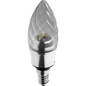 Image of Kosnic 5.5W KTC LED E14/SES Twisted Candle Silver Warm White - KDIM5.5TWT/E14-SLV-N30