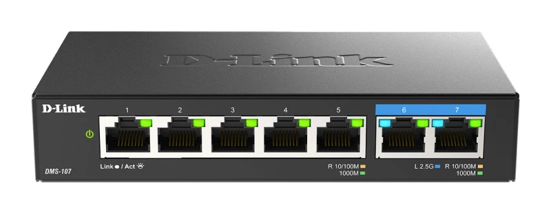 Image of D-Link D-Link 7-Port Multi-Gigabit Unmanaged Switch DMS-107/B