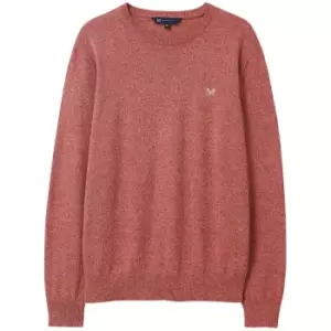 Image of Crew Clothing Mens Mouline Crew Knit Jumper Red Medium