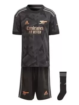 Image of adidas Kids Arsenal Away 22/23 Mini Kit, Black, Size 2-3 Years