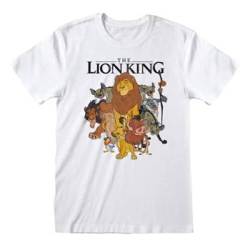 Image of Lion King Classic - Vintage Group Pose Unisex XX-Large T-Shirt - White