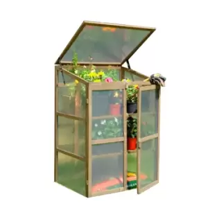 Image of Neo Ghouse-2-wood Mini Wooden Greenhouse - Brown