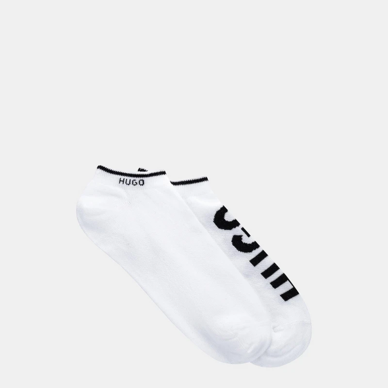 Image of HUGO 2pack As Logo Trainer Sock White White male
