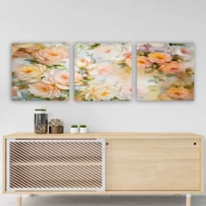 Image of P14194 Multicolor Decorative Canvas Painting (3 Pieces)