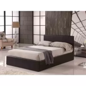 Image of Modernique Brown 6ft Ottoman Super King Sized Storage Bed Faux Leather In Brown