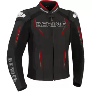Image of Bering Sprint-R Black Red Leather Motorcycle Jacket M