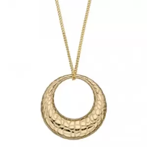 Image of 9ct Yellow Gold Snake Skin Texture Pendant GP2292