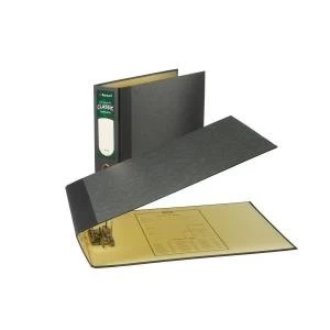 Image of Rexel Classic A3 Oblong Lever Arch File BlackGreen Pack 2 27297AC