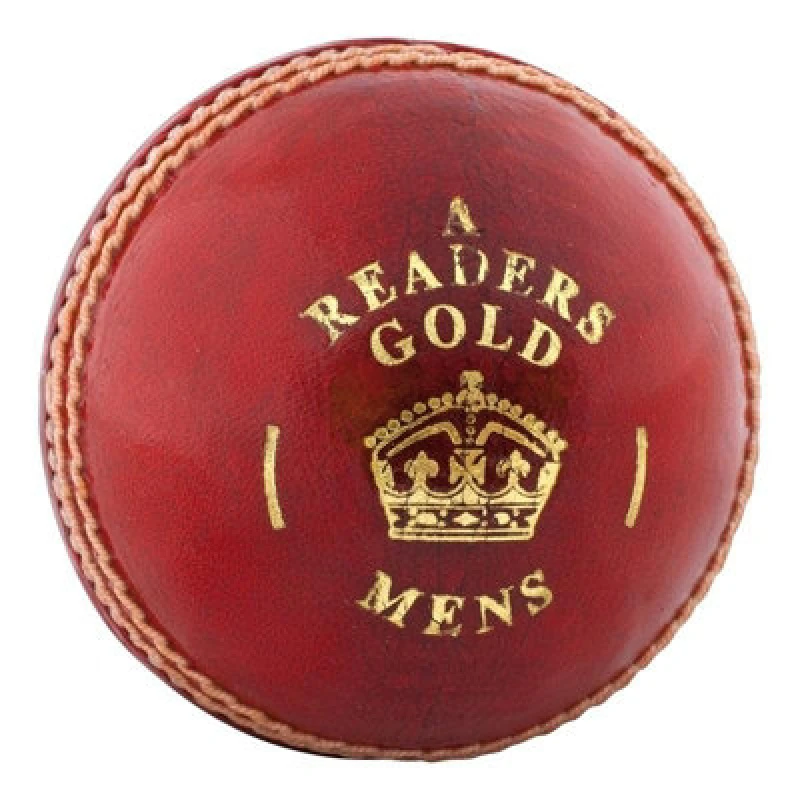Image of Readers Mens Gold A Leather Cricket Ball