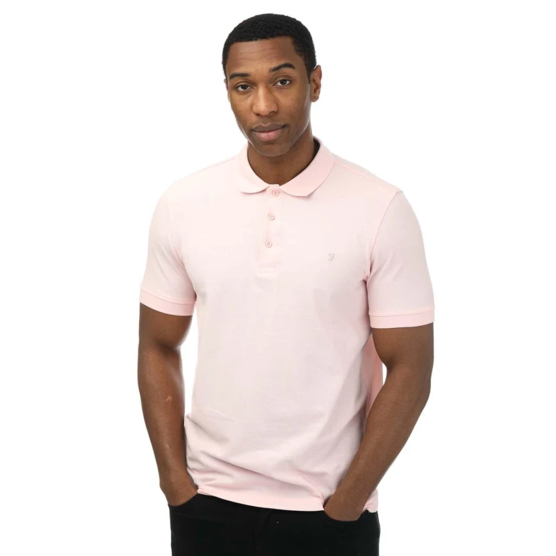 Image of Farah Cove Organic Modern Fit Polo Shirt - Pink Pink M