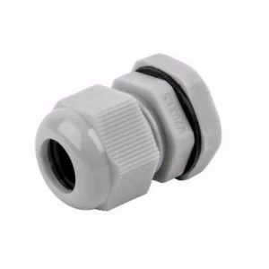 Image of Zexum M20 IP68 Nylon Cable Gland with Locknut - Grey