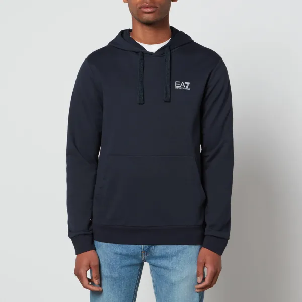 Image of EA7 Mens Core Identity French Terry Hoodie - Night Blue - XL