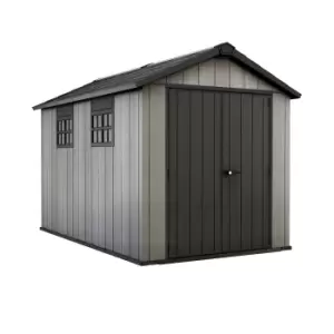 Image of Keter Oakland 7.5 x 11ft Outdoor Garden Apex Storage Shed - Grey