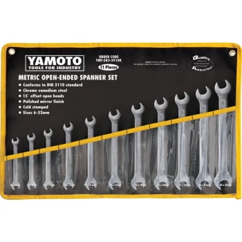 Image of Metric Open Ended Spanner Set, 6 - 32MM, Set of 11