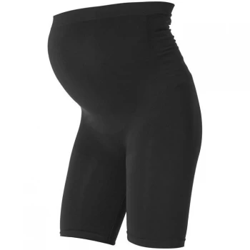 Image of Mamalicious Ladies Maternity Seamless Shorts - Black