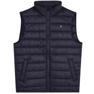 Image of Farah Mens Keller Wadded Gilet Dark Blue Medium