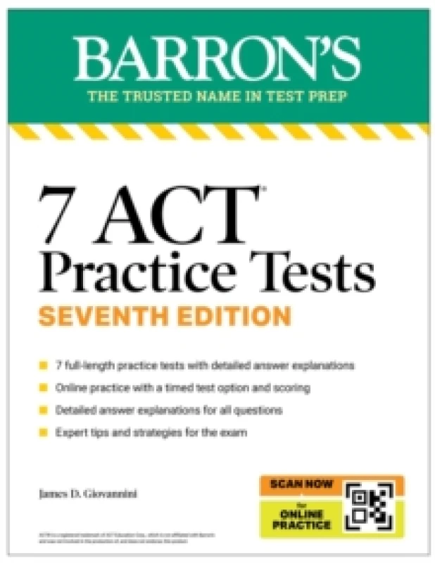 Image of 7 ACT Practice Tests, Seventh Edition + Online Practice (2026) Paperback / softback