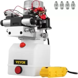 Image of VEVOR Hydraulic Pump Kit 4.5L Plastic Hydraulic Power Unit Double Action Solenoid Hydraulic Power Pack 12V for Dump Trailer Car Lifting