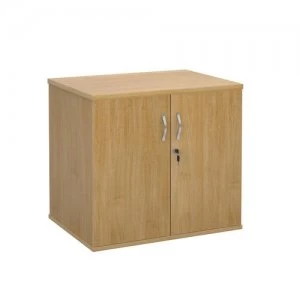 Image of Deluxe double door desk high cupboard 600mm deep - oak