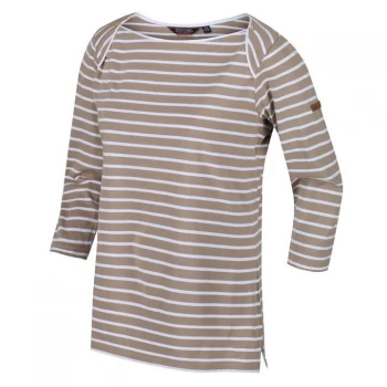 Image of Regatta Polina three quarter Sleeve T-Shirt - NutmegCrmStr