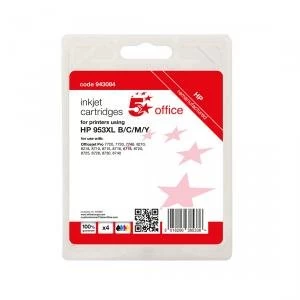 Image of 5 Star Office HP 953XL Black and Tri Colour Ink Cartridge