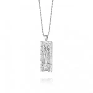 Image of Palm Engraved Sterling Silver Necklace WN05_SLV