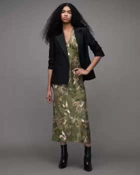 Image of AllSaints Karla Peggy Floral Silk Blend Maxi Dress
