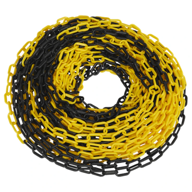 Image of Sealey Safety Chain Black/Yellow 25m x 6mm BYC25M