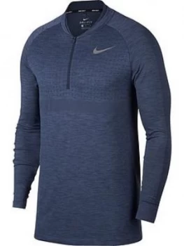 Image of Nike Golf 12 Zip Dry Top Blue Size 2XL Men