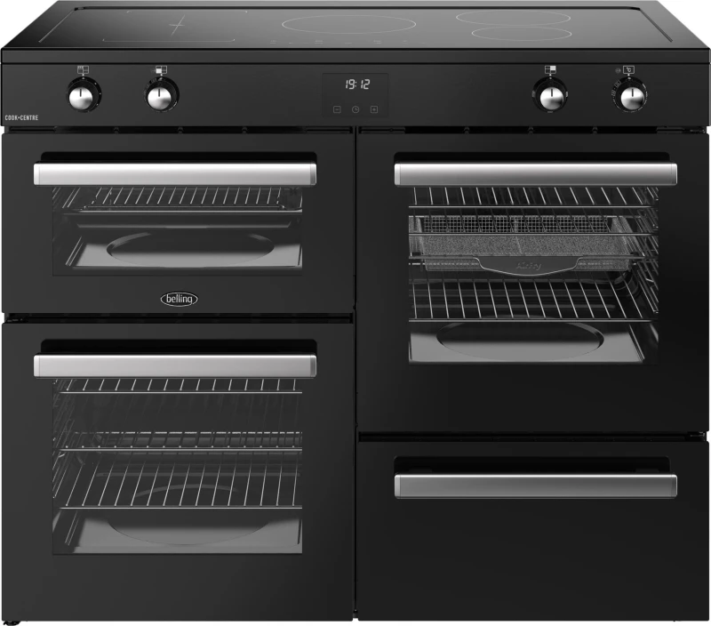 Image of Belling Cookcentre 110Ei 110cm Electric Range Cooker with Induction Hob - Black - A/A Rated