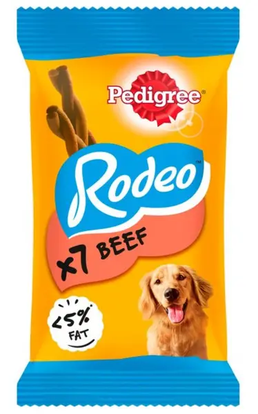 Image of Pedigree Rodeo with Beef Adult Dog Treats 123g