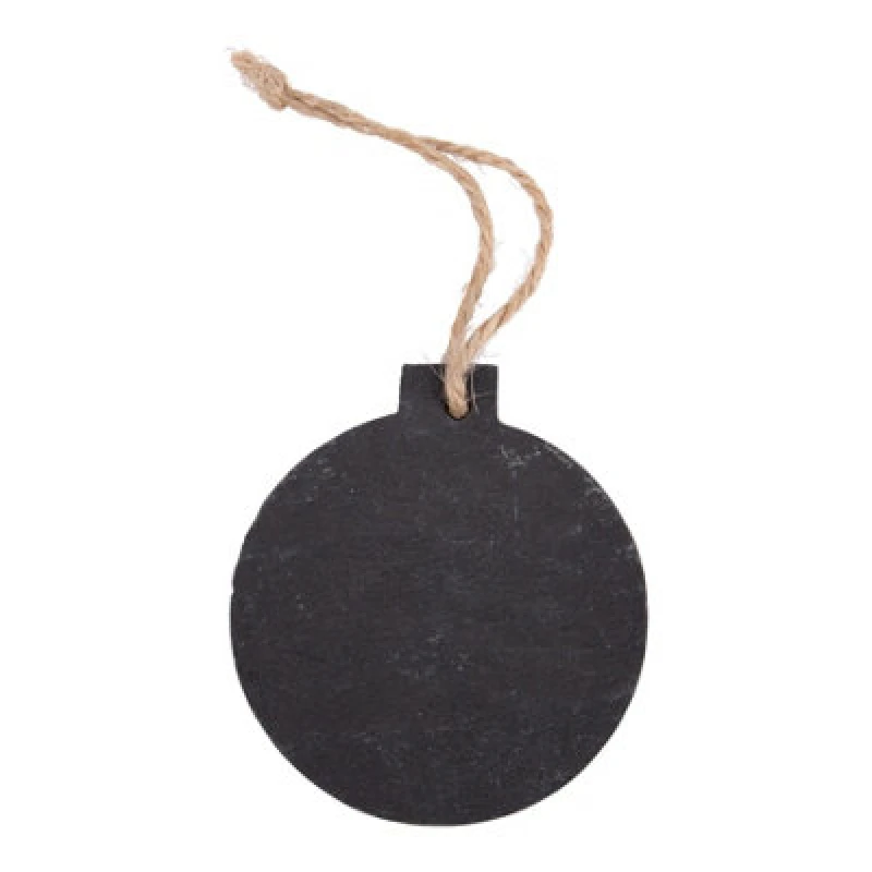Image of Nicola Spring Slate Christmas Tree Decoration - 7 X 8Cm - Bauble