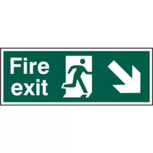 Image of B-Safe FIRE EXIT MAN ARROW D/R RPVC (PK5) 400MM X 150MM