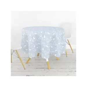 Image of William Morris - Forest Life Blue 132cm Round Cotton Tablecloth