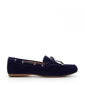 Image of Dune Navy Suede 'Gabriela' Loafers - 3