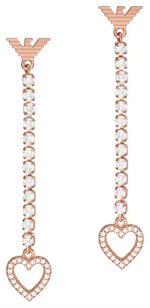 Image of Emporio Armani EGS2967221 Womens Drop Earrings Rose Gold- Jewellery