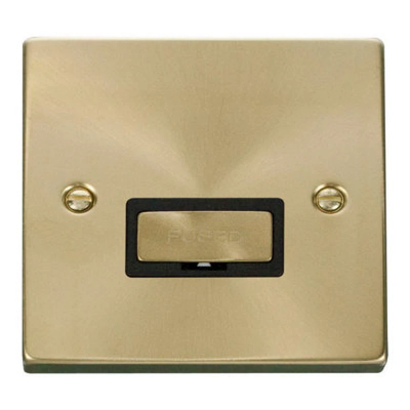 Image of SE Home Satin / Brushed Brass 13A Fused Ingot Connection Unit Gold
