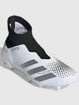 Image of Adidas Predator Laceless 20.3 Firm Ground Football Boots - Silver
